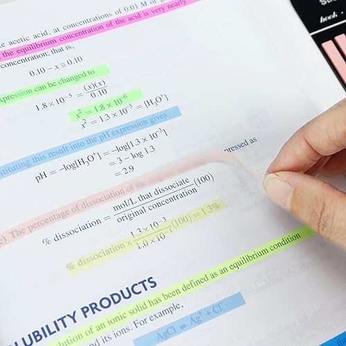 Miniatura 3 de Cinta iluminadora transparente, 1280 pestañas adhesivas translúcidas, tiras largas de resaltado, marcadores de página, pestañas de índice para