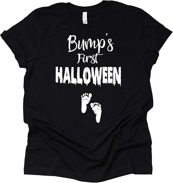 AMAZING RETRO Bump's First Halloween Shirt, Baby Halloween Pregnancy