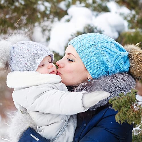 Miniatura 6 de ONESING 5 pares de mitones negros para bebés, guantes cálidos para recién nacidos, guantes de invierno para bebés y niñas