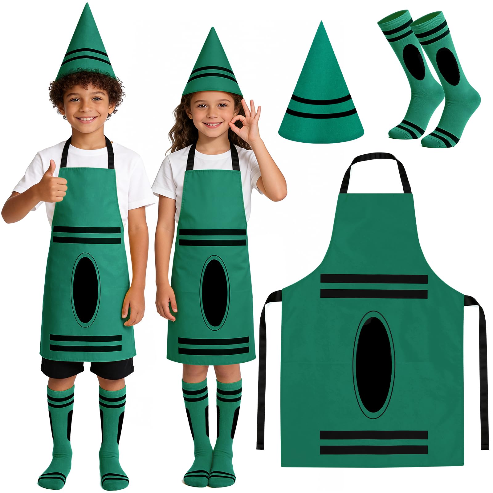 Ainvliya Crayon Apron Costume Set, World Book Day 2026 Full Costume