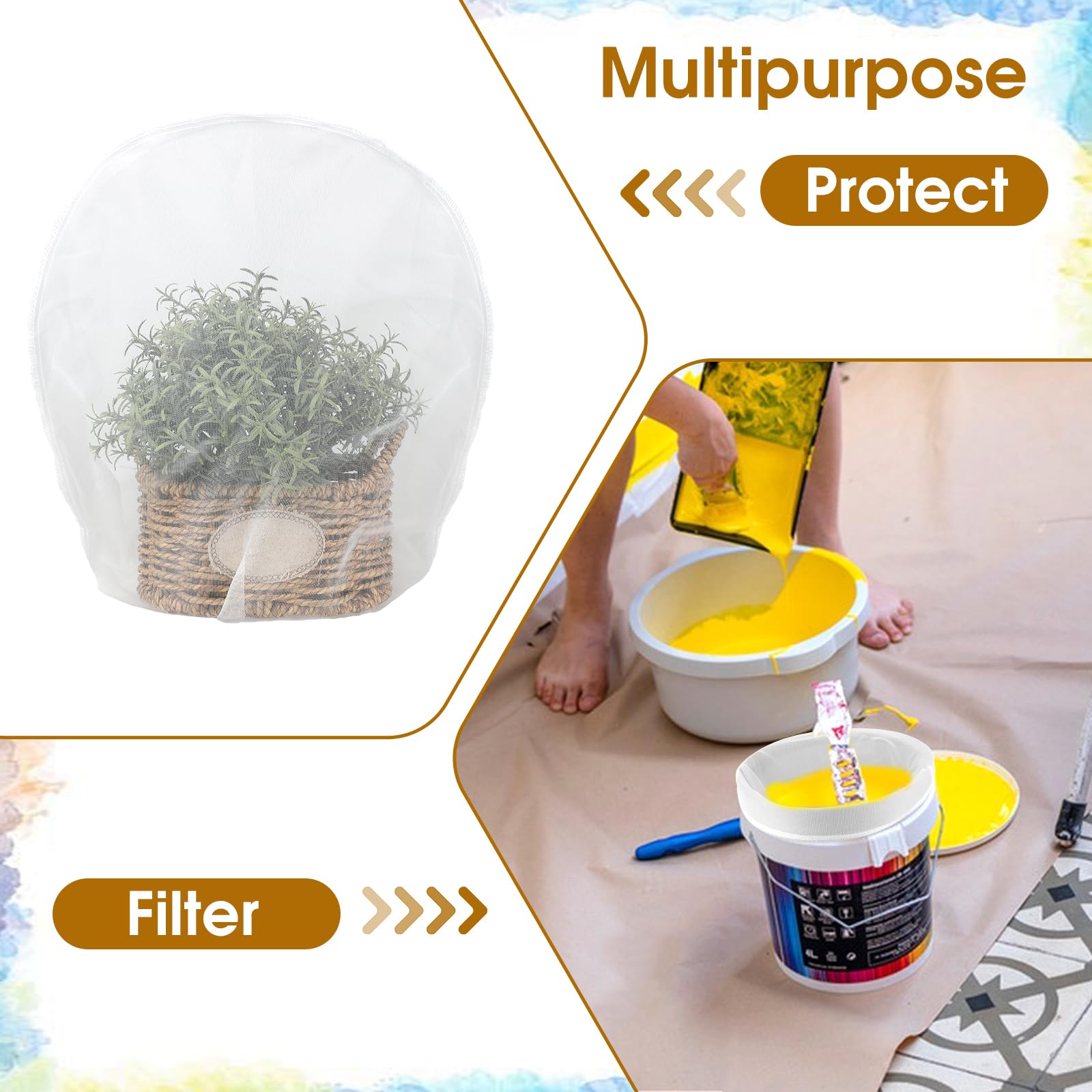 Paint Strainer Bags - 30 Pack Fine Mesh Filters -6