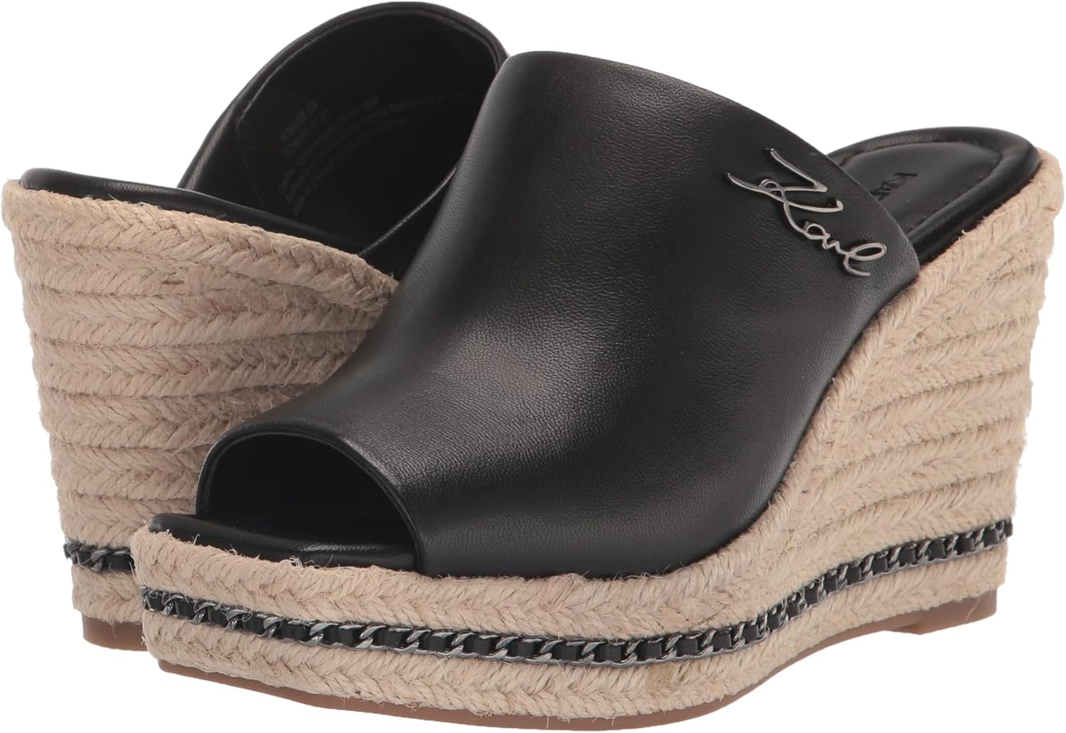 KARL LAGERFELD womens Corissa Slip on Espadrille Wedge Sandal - Image 7