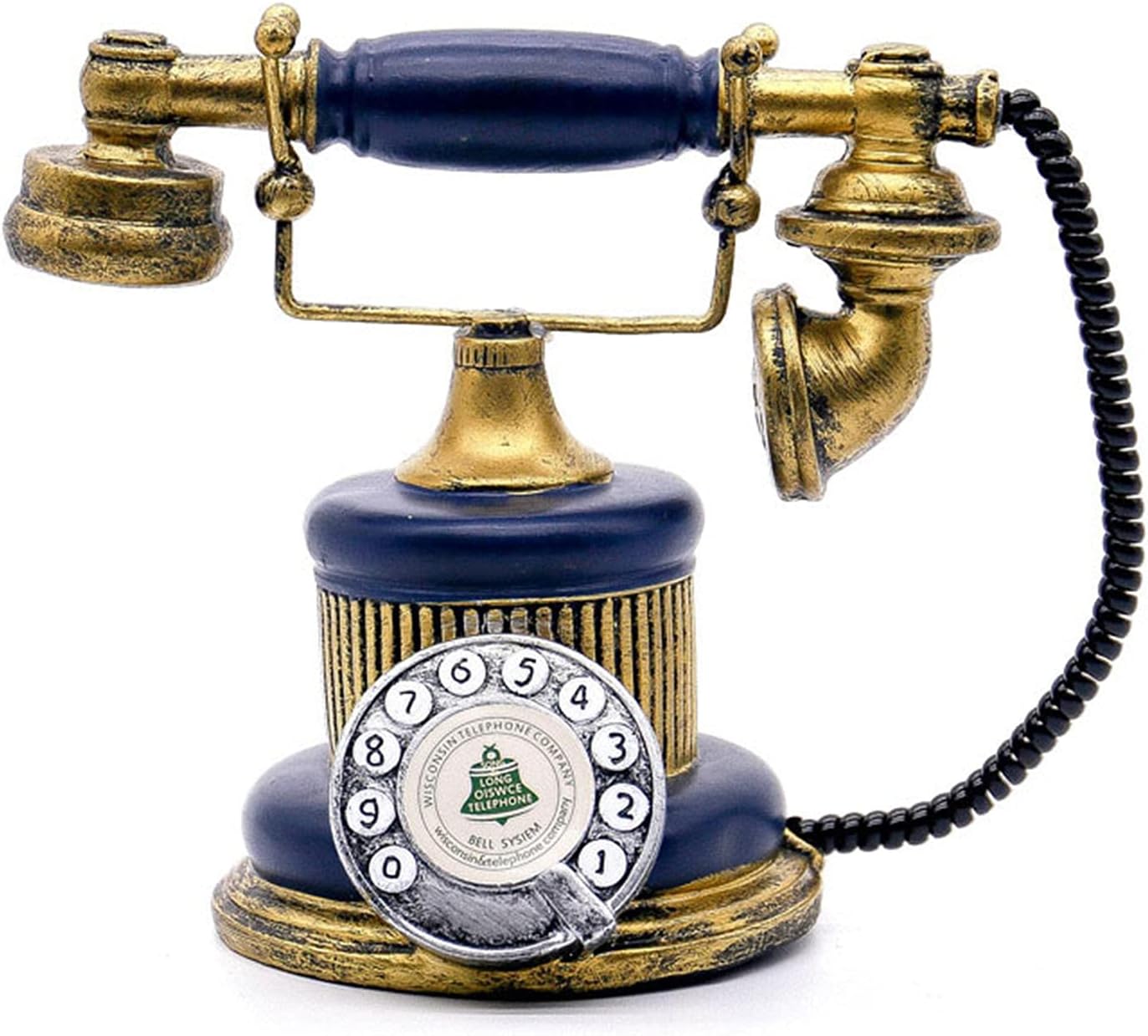 Decorative Telephones Decorative Phone Model Wall Decor, Retro Rotary Telephone Decor Phone Cafe Bar Window Decor Model Home Desk Decoration（Red,Blue）