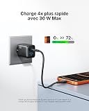 INIU 30 W USB C Charger Pack of 2, [USBC + USBA] Fast Charger with Cable, Gan PD 3.0 Multiple Power Supply, USB C Charger for iPhone 16 15 Pro Max, iPad, Galaxy S25 S24 S23 Ultra, Google ECC - 3