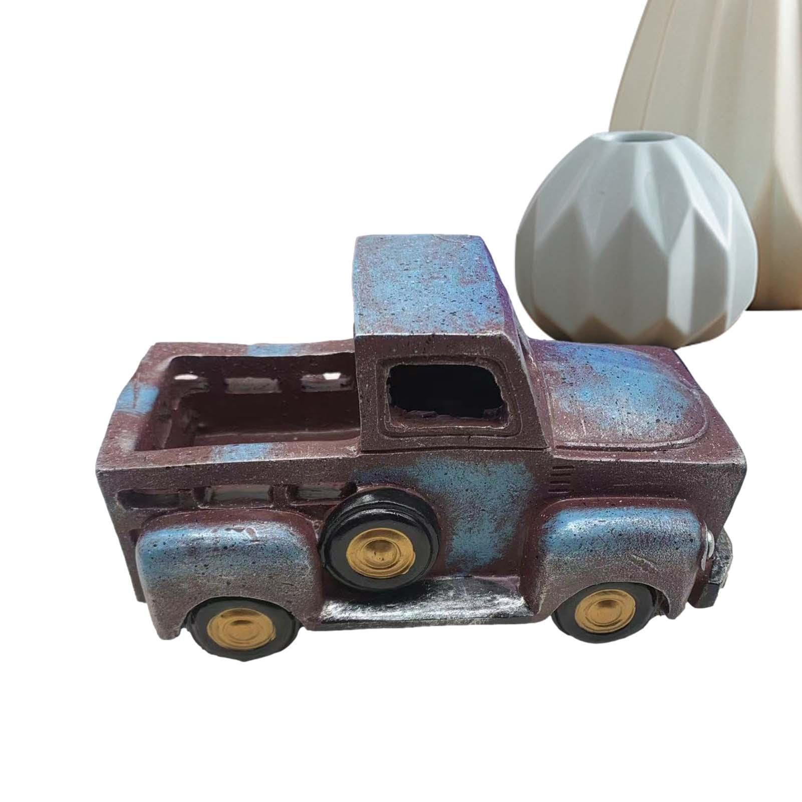 Camioncino Vintage Natalizio In Resina - Decorazione Da Tavolo Rustica Per Natale, Regalo Per Collezionisti. Per Casa, Cucina, Porta