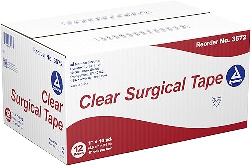 Cinta Quirúrgica Transparente (12) Tamaño: 1"X10 YD