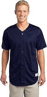 Sport-Tek PosiCharge Tough Mesh Full-Button Jersey L True Navy