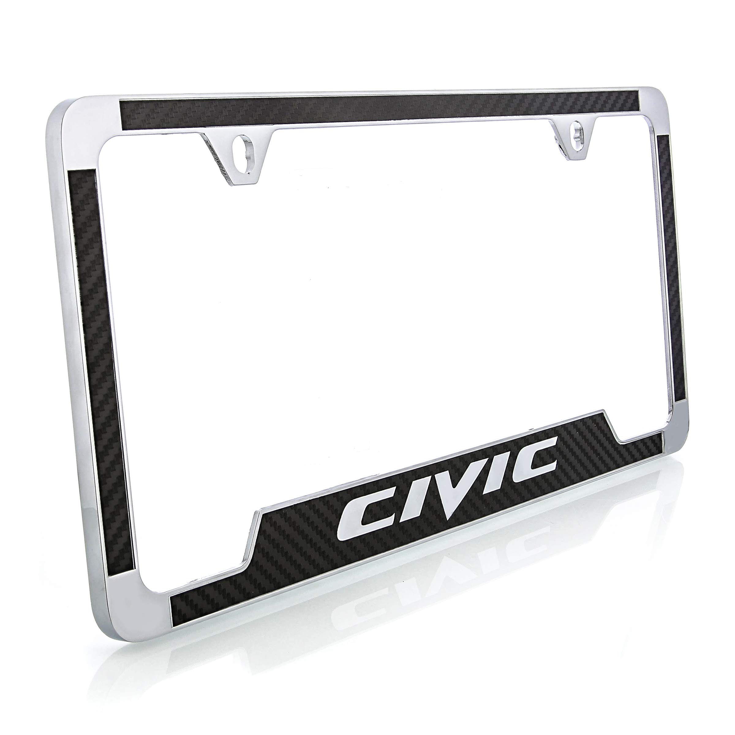 2PCS HONDA LOGO Black Metal Stainless Steel License Plate Frame NEW – MAKOTO_JDM