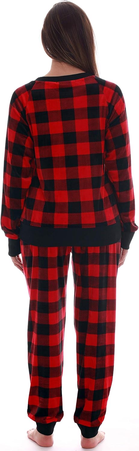 #followme Women’s Jogger Pajama Pants Set Ultra-Soft Velour PJs - Image 2