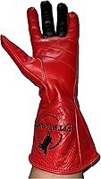 Vista 1 de EPT Bull Ropes Bull Riding Glove Adult & Youth Left or Right Hand - Red & Black Leather Sz: 5.0-10.5