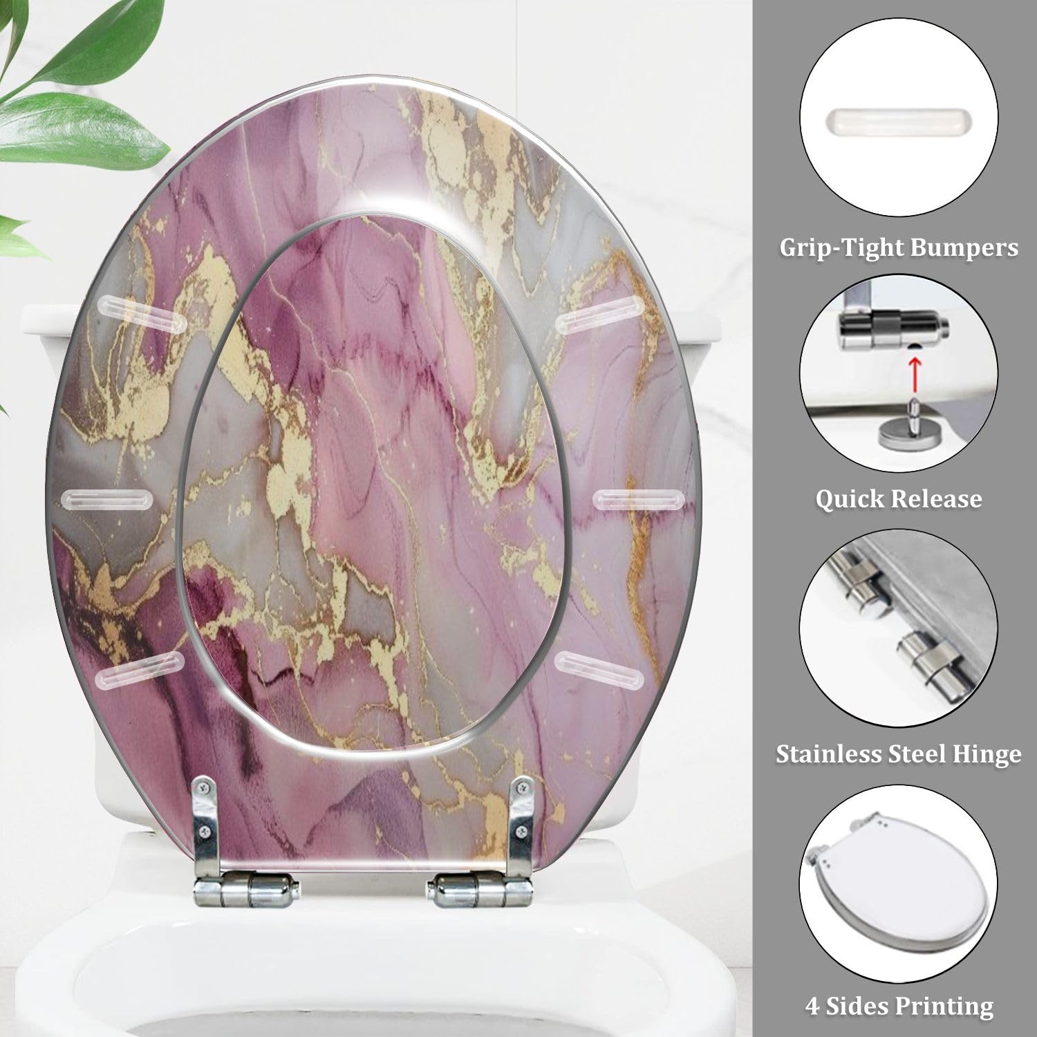 Langer WC-Sitz für Badezimmer