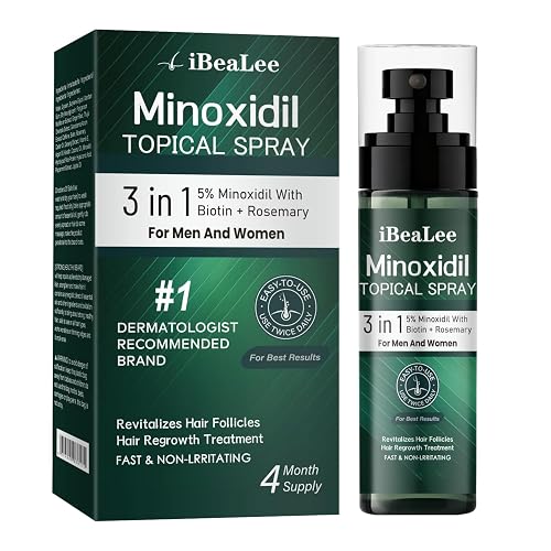 5% Minoxidil for Men and Women Hair Growth, Repairs Thinning Hair Spray