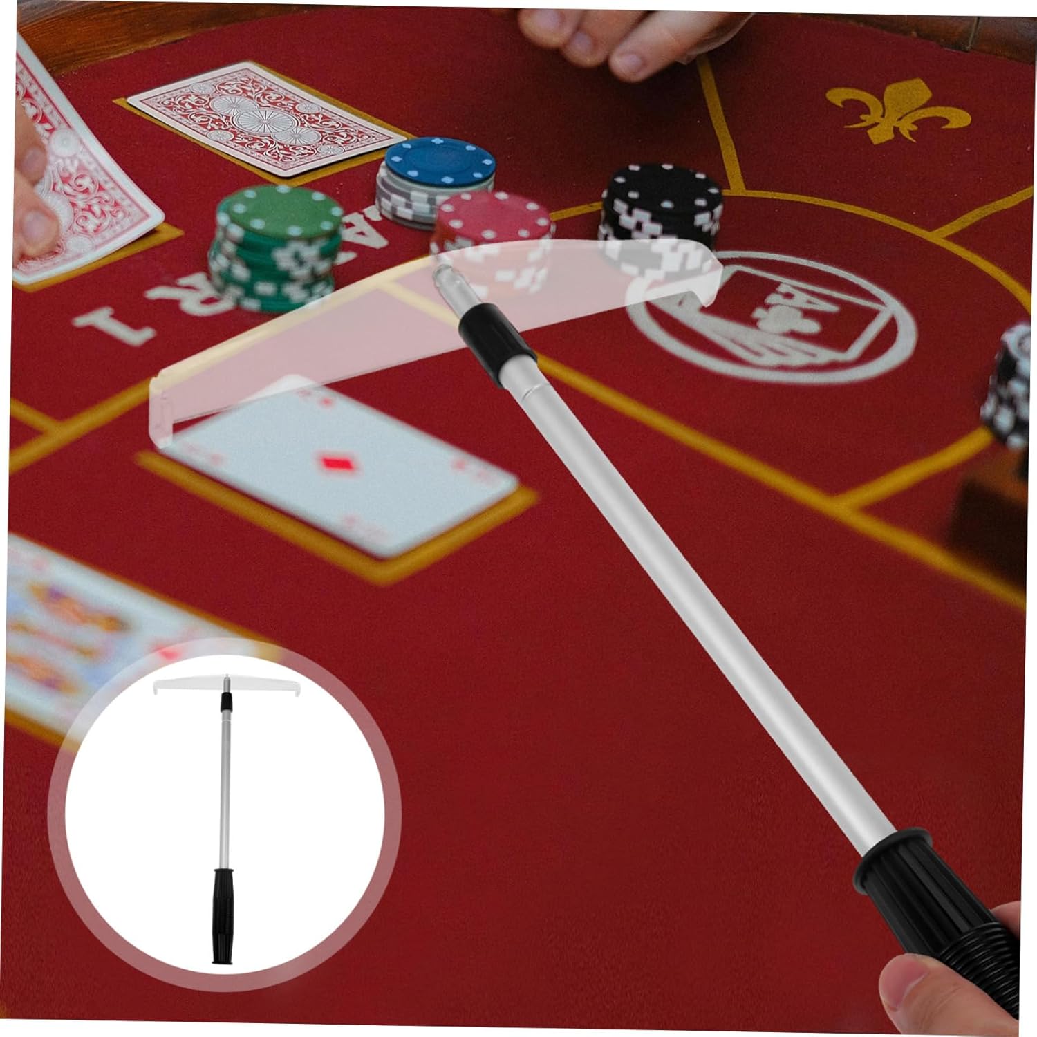 TENDYCOCO 4個 チップレーキ パズル収納 カードゲーム トランプゲーム 麻雀卓 クレイポーカーチップ ポスター カードマシ ポーカー カジノ  セット アルミケース入り 本格派 チップ300枚 ルーレット プレイマット レーキー トランプ2組 ダイス ディーラー プレート za-378+ ...