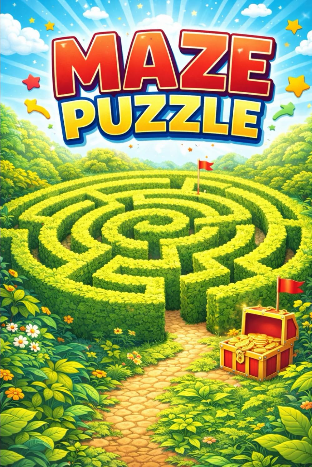 Maze Puzzle Book for Kids: Fun and Easy Mazes to Boost Brain Development, Focus, and Problem-Solving Skills