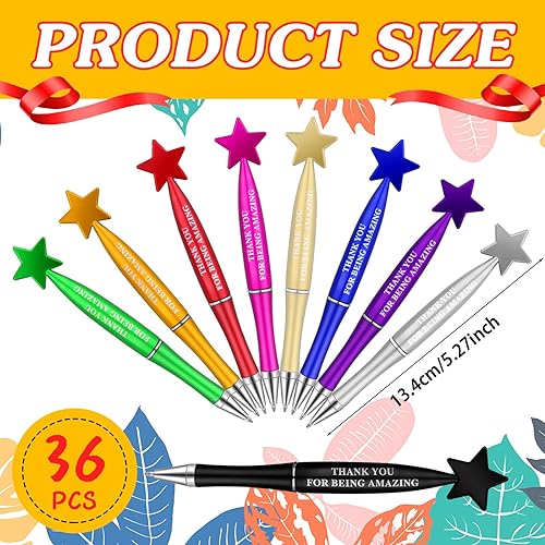 Miniatura 2 de Yeaqee 36 bolígrafos de agradecimiento a granel, regalos de agradecimiento para empleados, bolígrafos de agradecimiento para profesores, regalos de