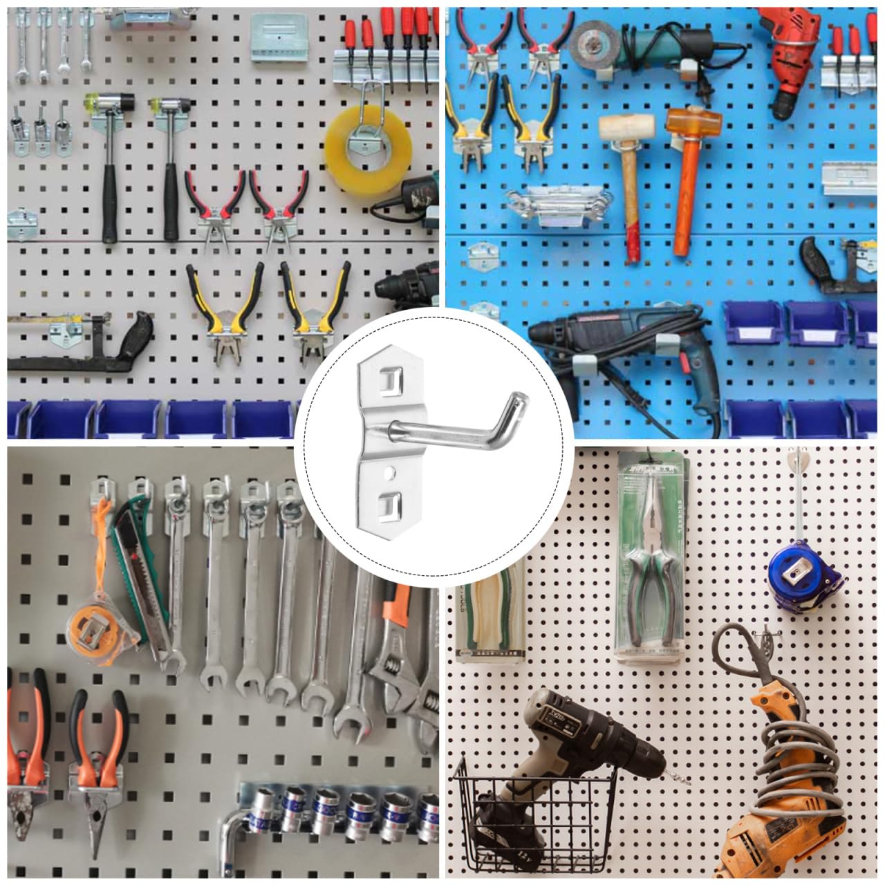 Supermarket Shelf Rack Display Hook for Square Tube Pegboard Hooks Metal Hanging Organizer for Clothes Accessories Toys 2.28X2.28X1.96 Inches