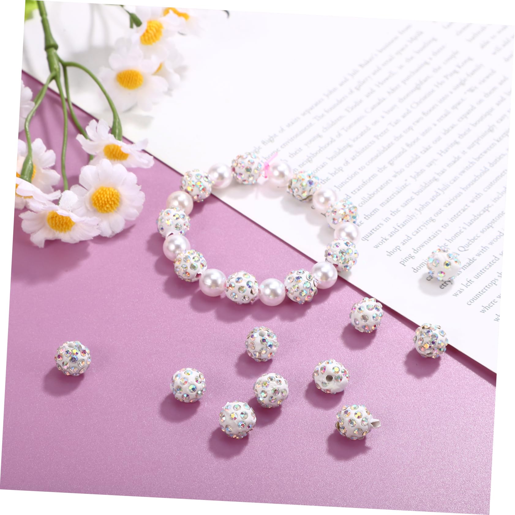 Lurrose 500pezzi Perline Strass Per Creazioni Di Gioielli Perline Distanziatrici Decorative Per Braccialetti e Collane Ab Colorate Per Artigianato