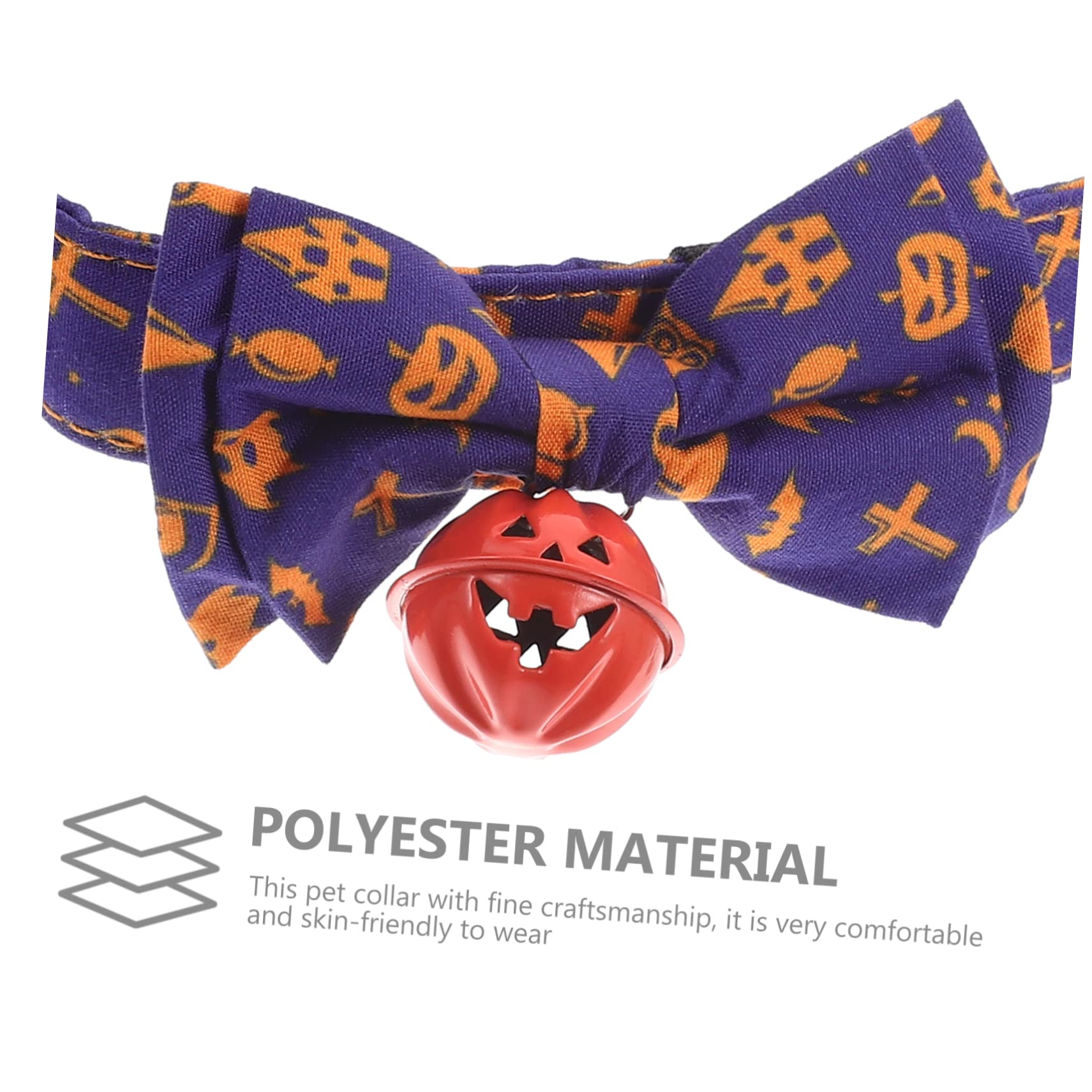 Sosoport 5stücke Halloween Katzenhalsband Mit Abnehmbarem Fliegen-Design Verstellbar Und Sicher Für Haustiere Um Festlichen Geist Zu Verbreiten