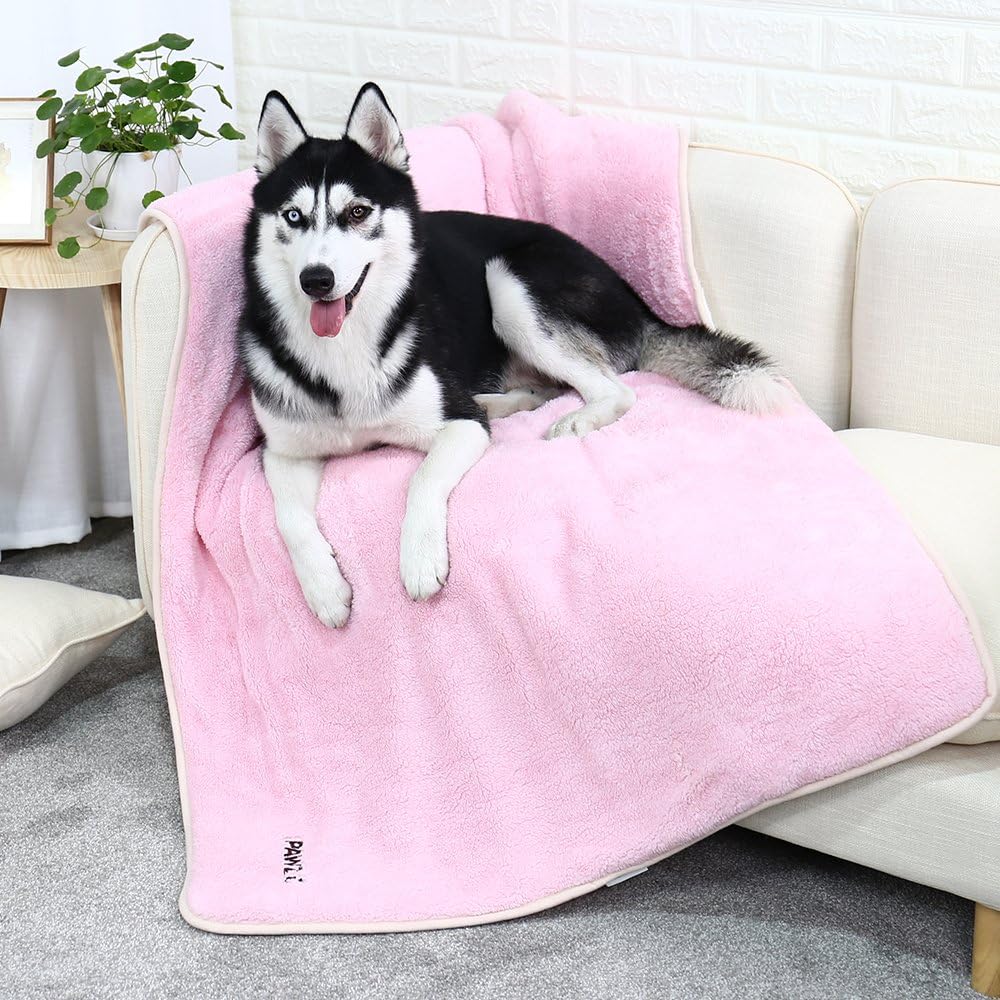 PAWZ Road Dog Blanket, Super Soft and Warm Fleece Pet Blanket, No Shedding and Double Layers Couch Bed Cover for Dogs and Cats