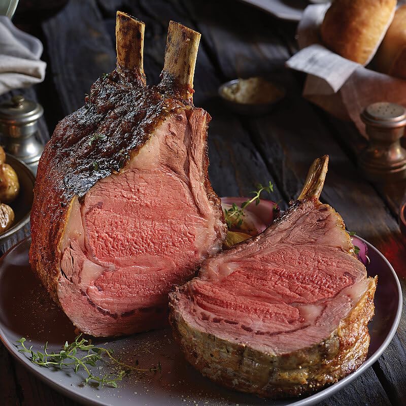 Premium Bone-In Prime Rib Roast, 5.5 lbs - Tender, Juicy, and Aged up to 28 Days. Restaurant-Quality...