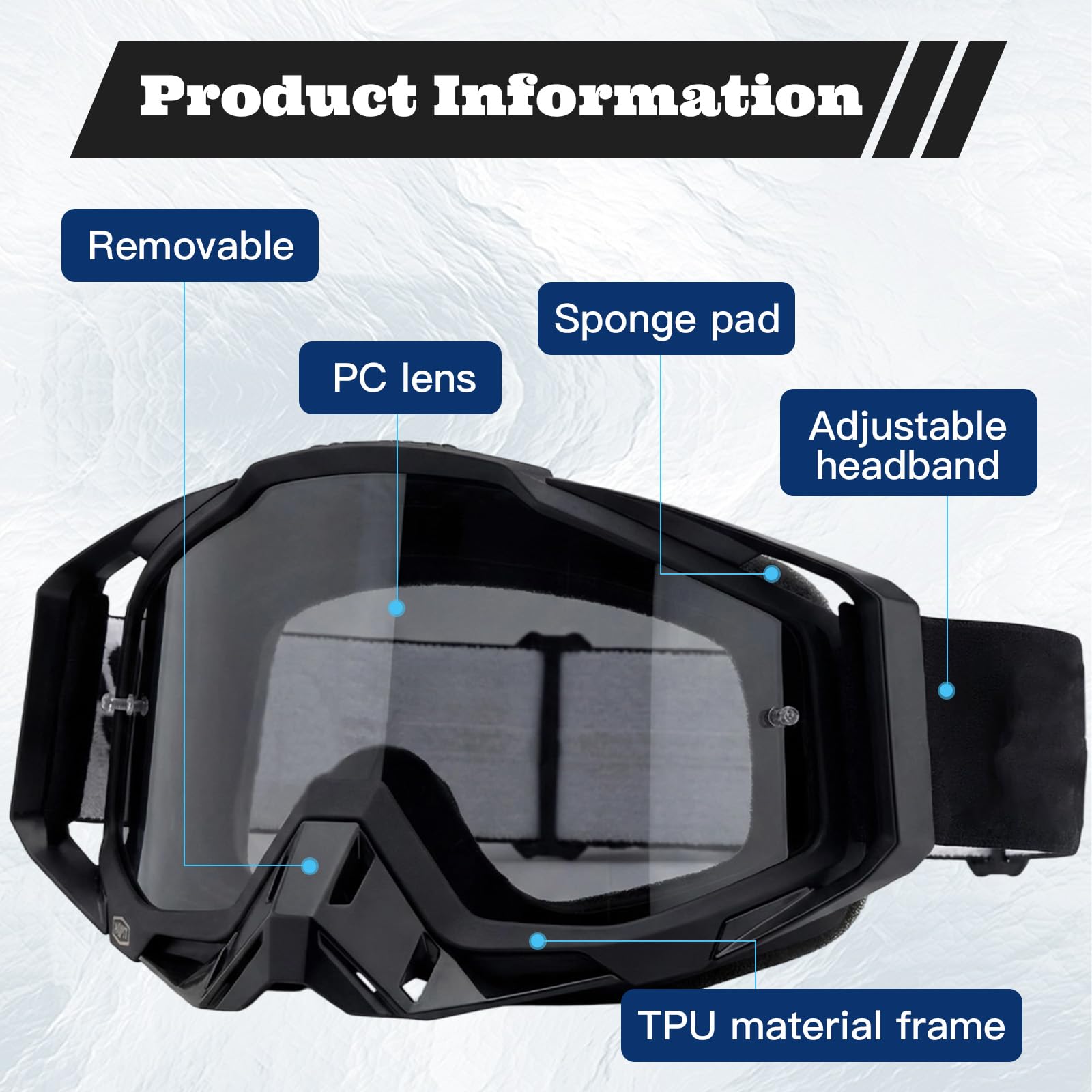 Gogle motocrossowe, gogle crossowe, gogle motocyklowe, gogle off-road, gogle do dirt bike, gogle MTB, gogle motocrossowe dla mężczyzn i kobiet