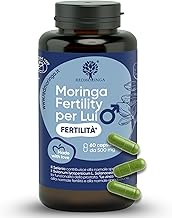 Integratore Fertilità Uomo - Moringa, Licopene Alta Concentrazione, Citrullina, Arginina, l Carnitina, Zinco, Selenio, Coenz Q10 - Supporta Motilità e Vitalità Spermatozoi - 60 Capsule RedMoringa
