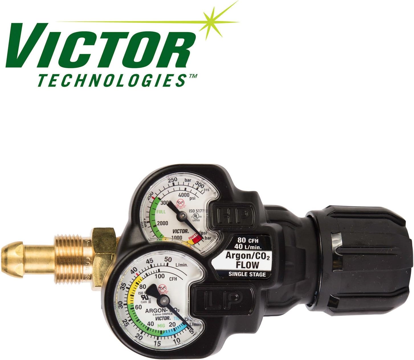 Victor Inert Gas Argon Regulator EDGE 2.0 Flow Gauge, ESS32-80CFH-580, 0781-3641
