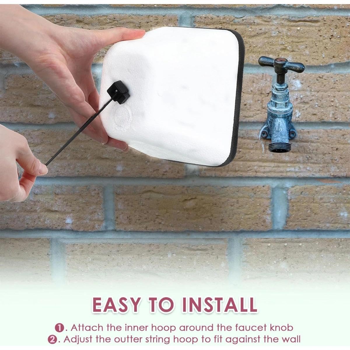 Coperture per rubinetti invernali da esterno, isolate in schiuma, per protezione dal gelo, coperture per tubo da giardino (confezione da 2) - Accessori essenziali per l'inverno