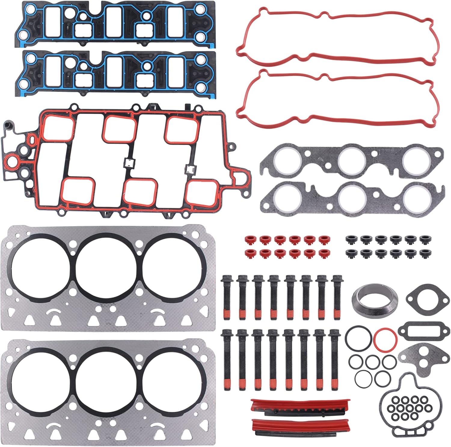 NewYall 3.8L Engine Cylinder Head Gasket and Bolts Set for Park Avenue 96-05, Regal 97-04, Riviera 96-99, Impala/Monte 04-05, Oldsmobile LSS 96-99, Pontiac Bonneville 96-03, Grand Prix 97-03