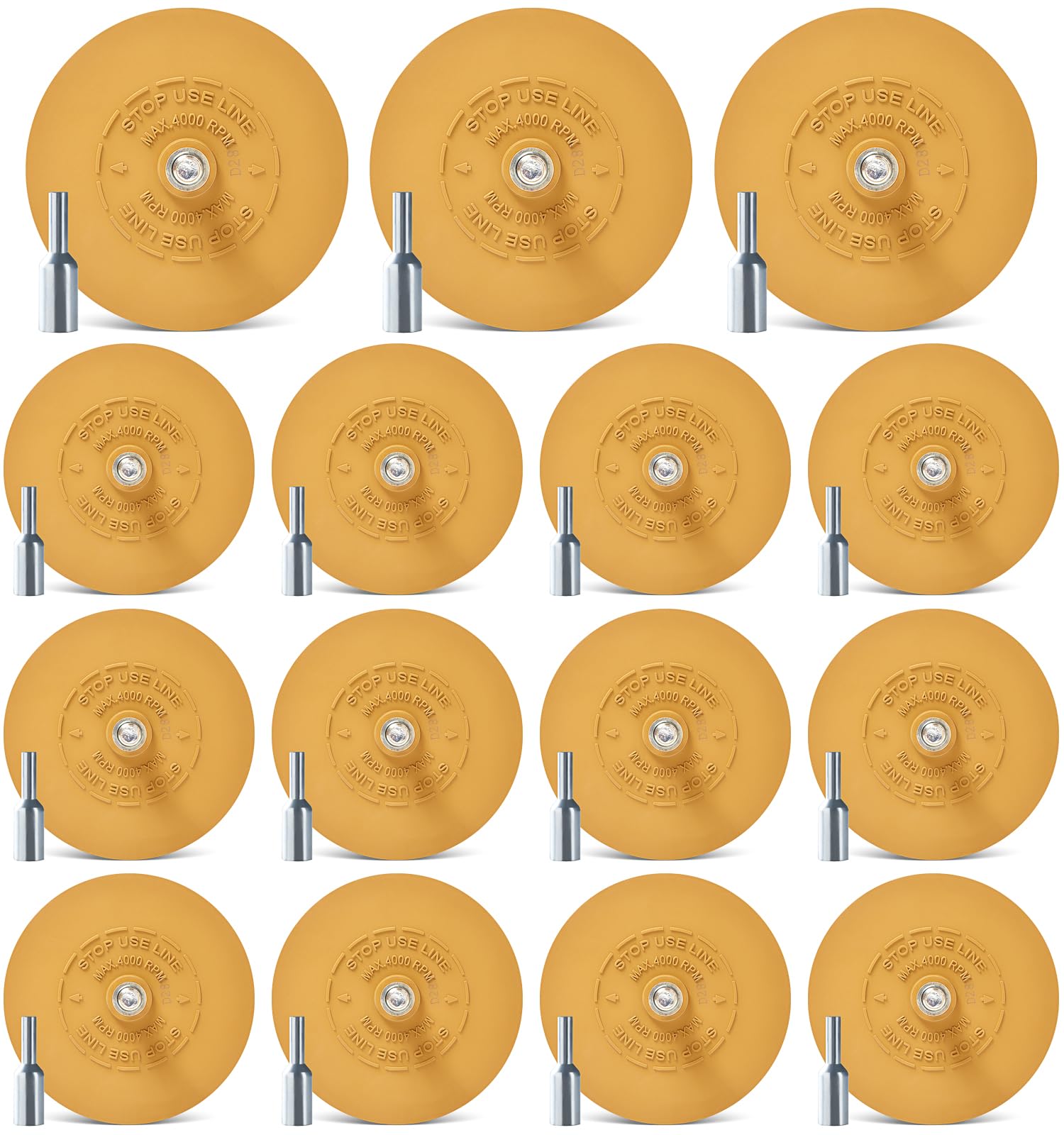 15 Pack Decal Remover Eraser Wheel Rubber Eraser Wheel for Drill Removes Car Stripes Vinyl Tapes and Graphics Rubber Eraser Wheel Tool Kit for Cars, RV, Motorcycles Sticker Remover Tool