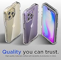 Vista 7 de AICase Funda transparente para iPhone 13 Pro Max (6.7 pulgadas), resistente protección contra caídas, cuerpo completo, a prueba de golpes, a prueba