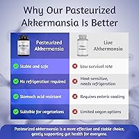 Vista 5 de Akkermansia Muciniphila Probiotic 30 mil millones de TFU, forma pasteurizada, con inulina prebiótica natural, suplemento GLP-1 para la salud