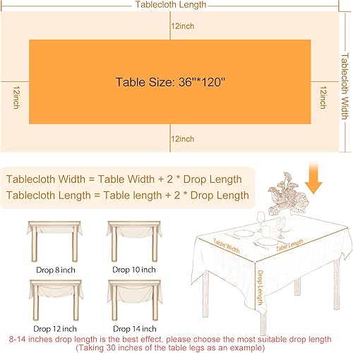 Miniatura 117 de JUCFHY - Mantel rectangular marroquí de tela jacquard a prueba de derrames y resistente al agua y al aceite, mantel decorativo para uso exterior e