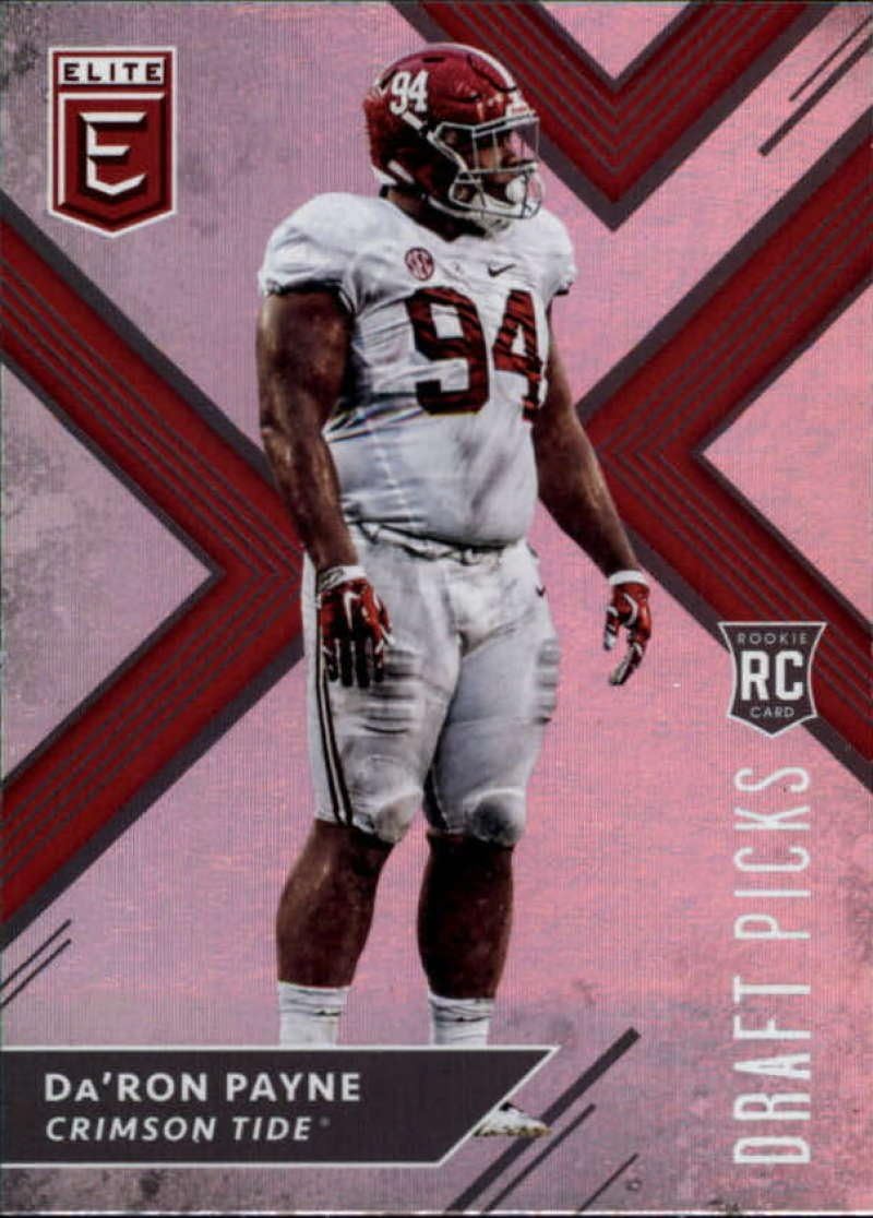 2018 Panini Elite Draft Picks #127 Daron Payne RC Rookie Alabama Crimson Tide RC Rookie Football Card