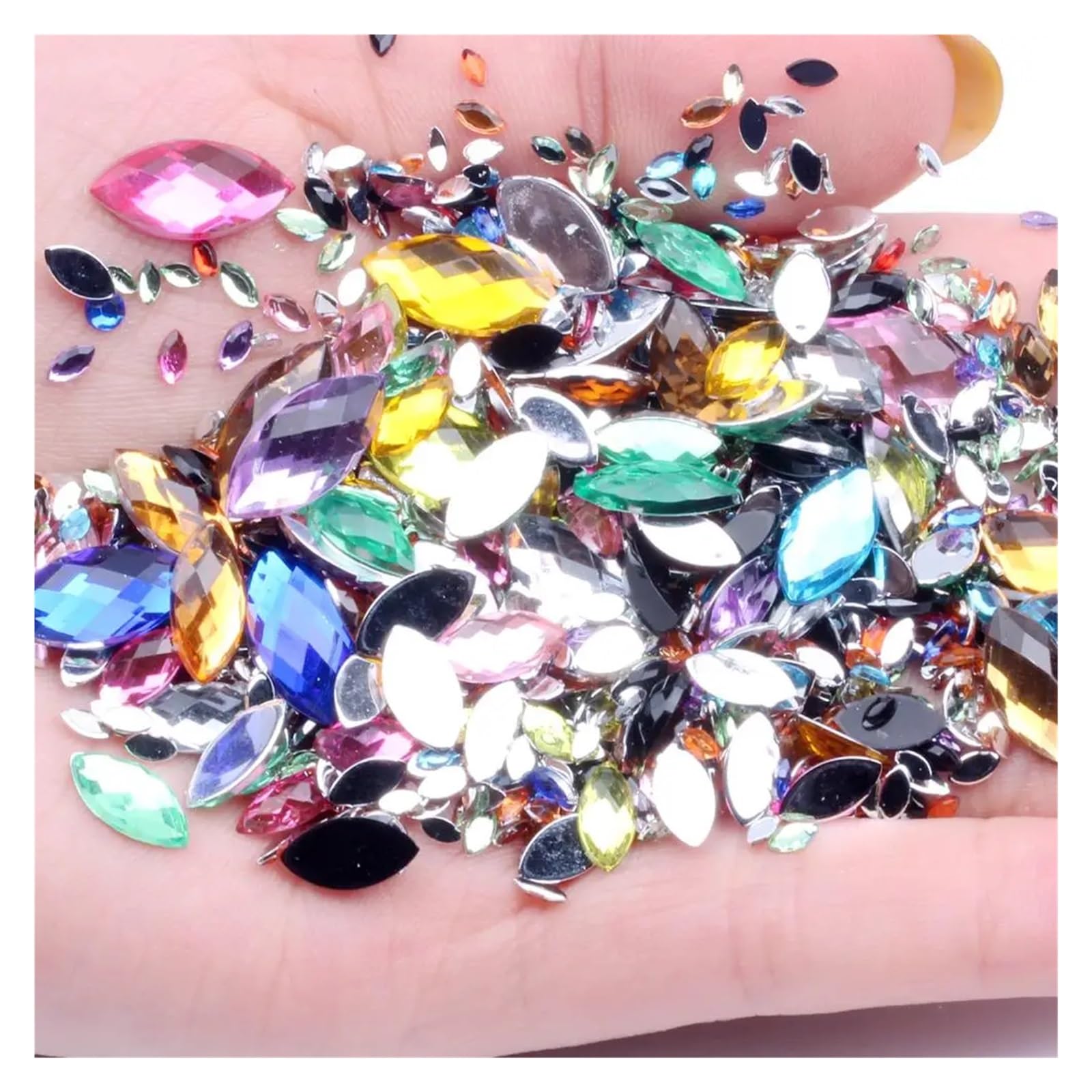 衣服用ラインストーン、 アクリルフラットバックグルーオンラインストーンマーキスビーズDIY用マルチカラーマルチサイズ(00 Mixe  衣服用ラインストーン、 アクリルフラットバックグルーオンラインストーンマーキスビーズDIY用マルチカラーマルチサイズ(12 Ligh 500個 ... 衣服用ラインストーン、 アクリルフラットバックグルーオンラインストーンマーキスビーズDIY用マルチカラーマルチサイズ(07 Ligh