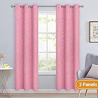 Vista 299 de BGment Room Darkening Curtains 95 Inches Long, Grommet Thermal Insulated Blackout Curtains with Wave Line and Dots Printed for Bedroom, 2 Panels