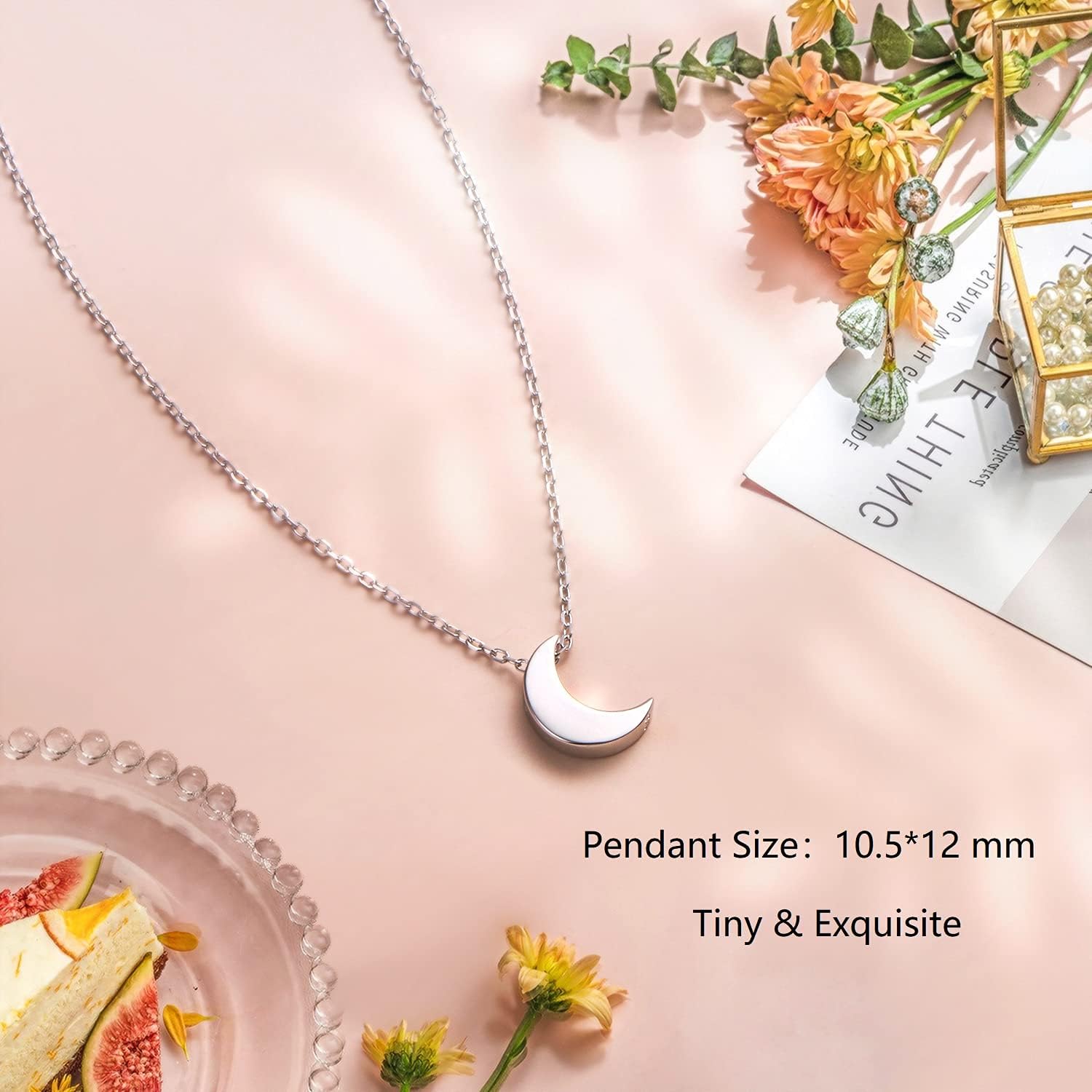 Christmas Gifts for Her 925 Sterling Silver Dainty Star Moon Paw Print Pendant Tiny Moon Star Necklace Adjustable Clavicle Chain for Women Girls, Star Moon Fans Jewelry - Image 4