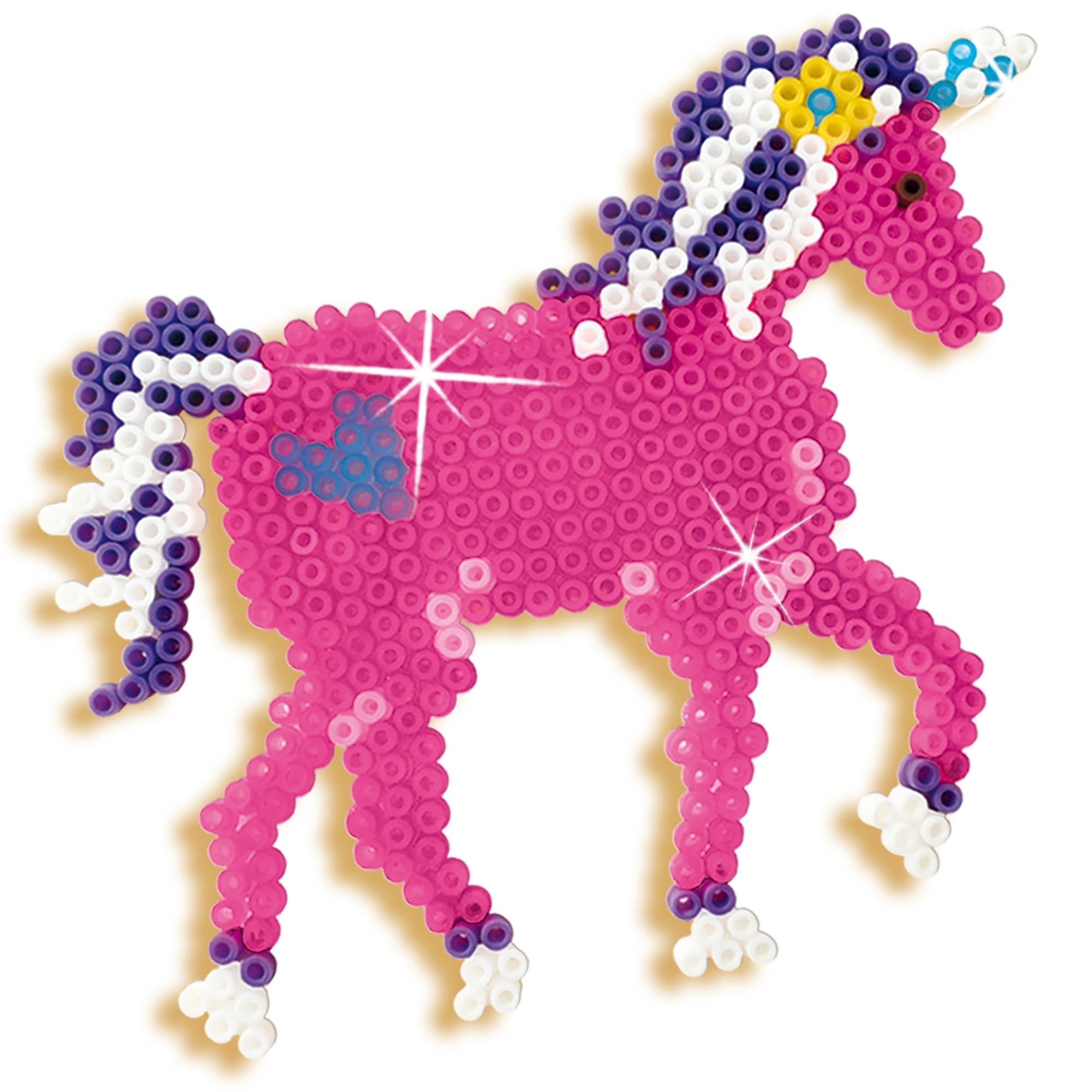 SES Creative | Green Beedz Perles à Repasser Licorne Enfant 5 Ans+ | 1800 Perles Végétales | Plaque Recyclée | Activité Manuelle Écologique