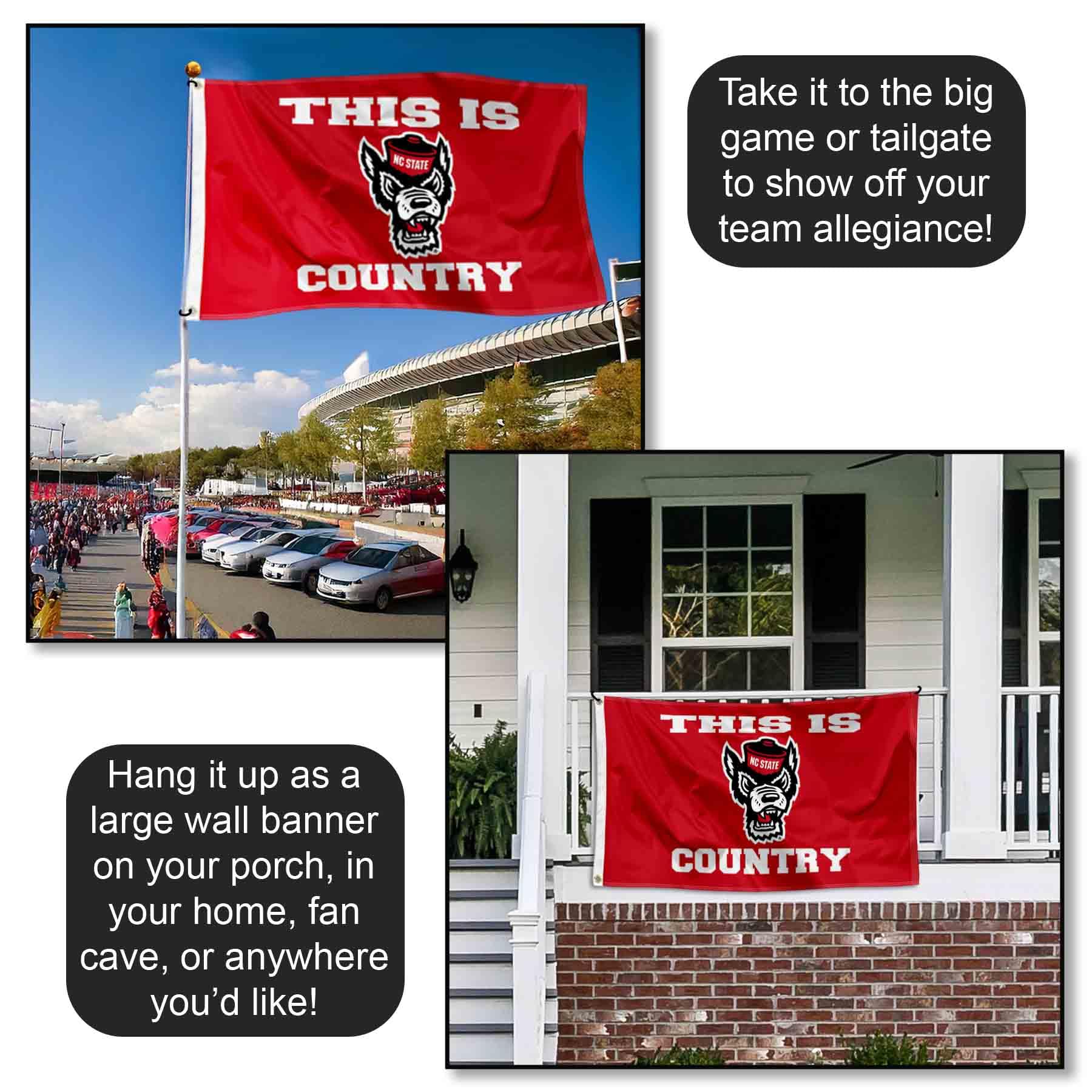 North Carolina State University Wolf Pack 3x5 Foot Banner Flag