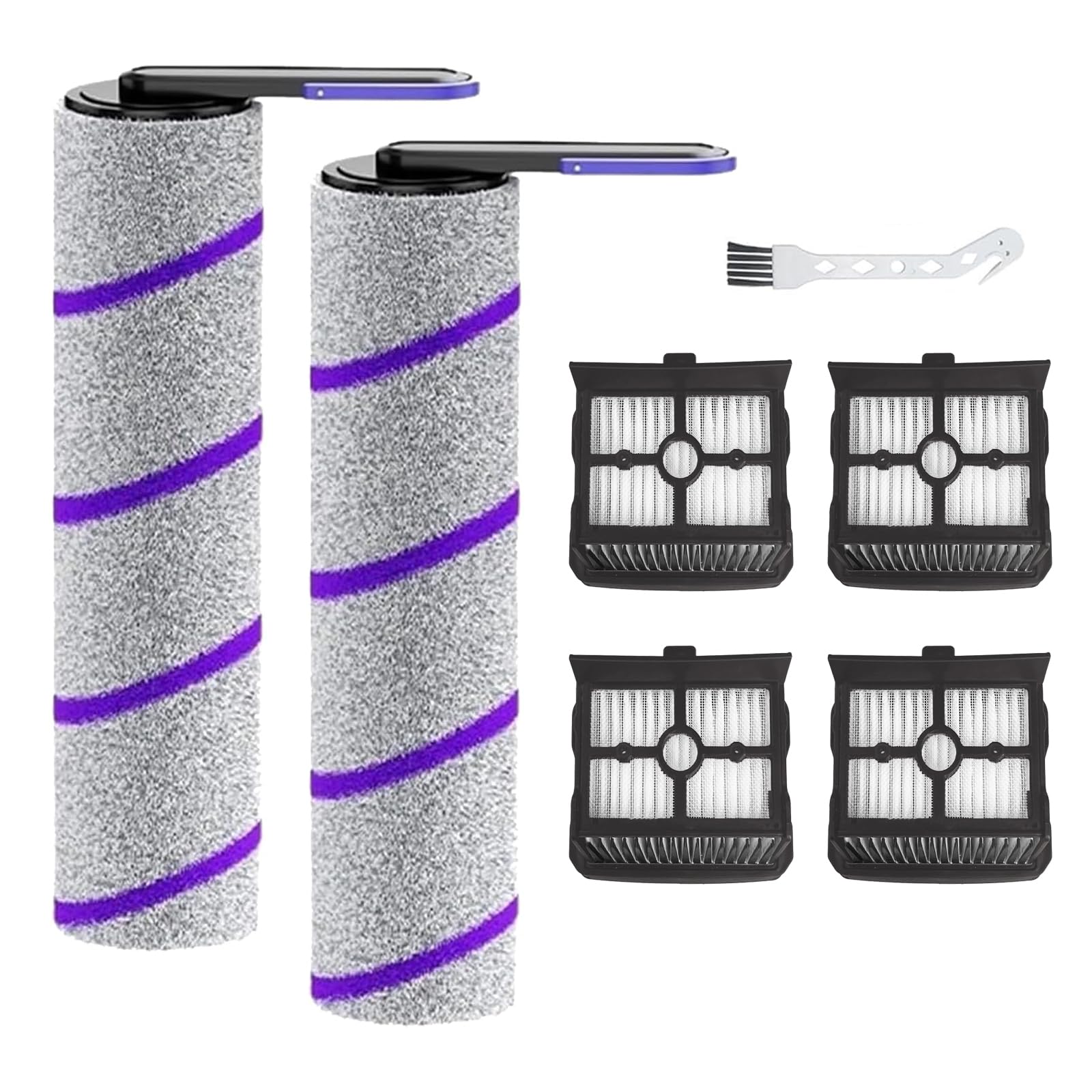 1 Roller Brush and 2 Filter Replacement Parts for NARWAL