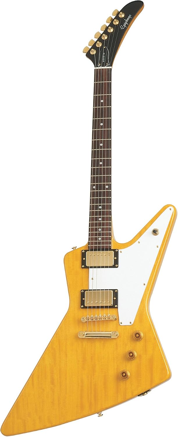 Amazon.com: 1958 KORINA Explorer Epiphone Guitarra eléctrica, color natural  : Instrumentos Musicales
