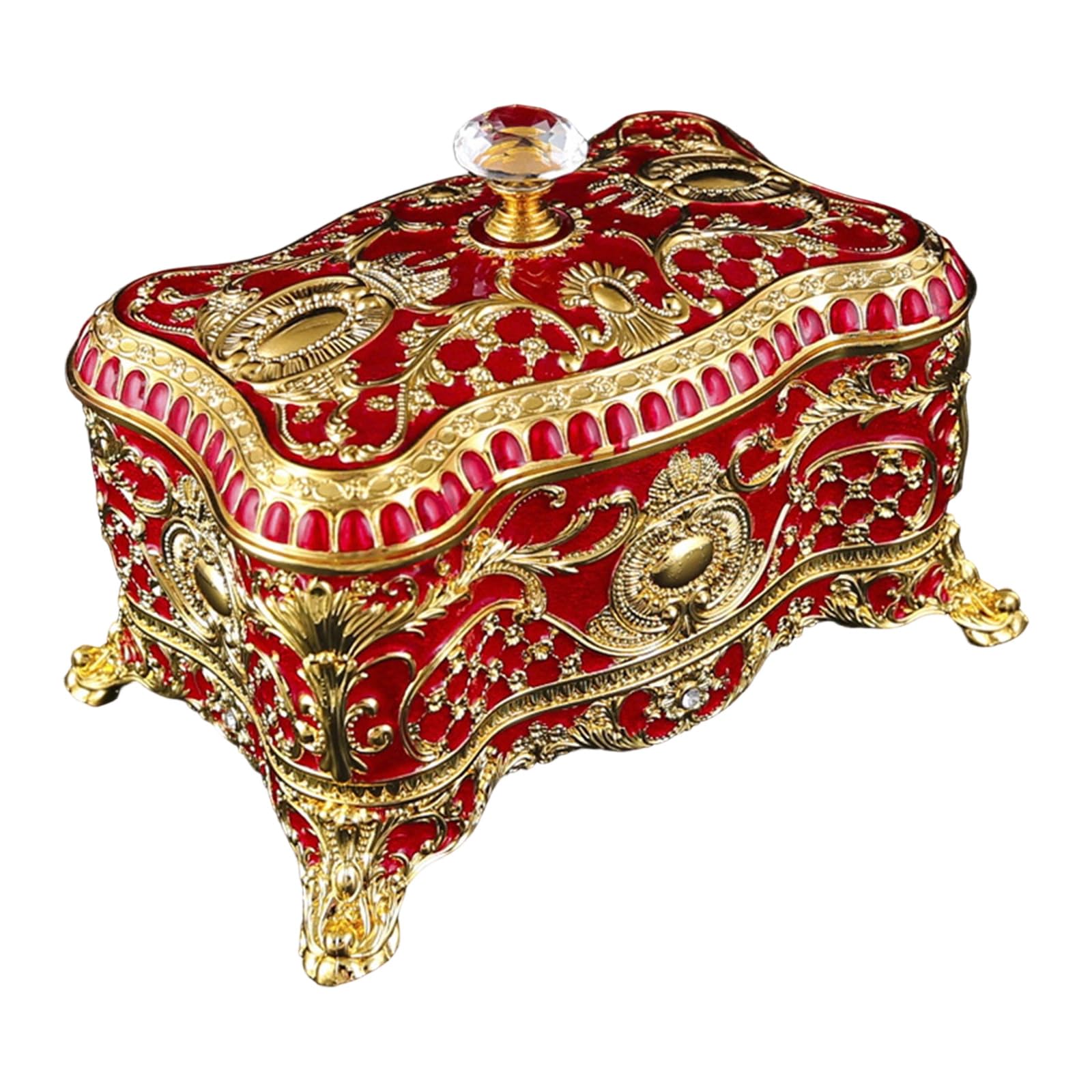Zxfdsfdbnm Jewelry Organizers Rose Themed Earring Display Box Necklace Storaging Case for Secure Storage and Travel Convenience Traditional Rose Jewelry Box