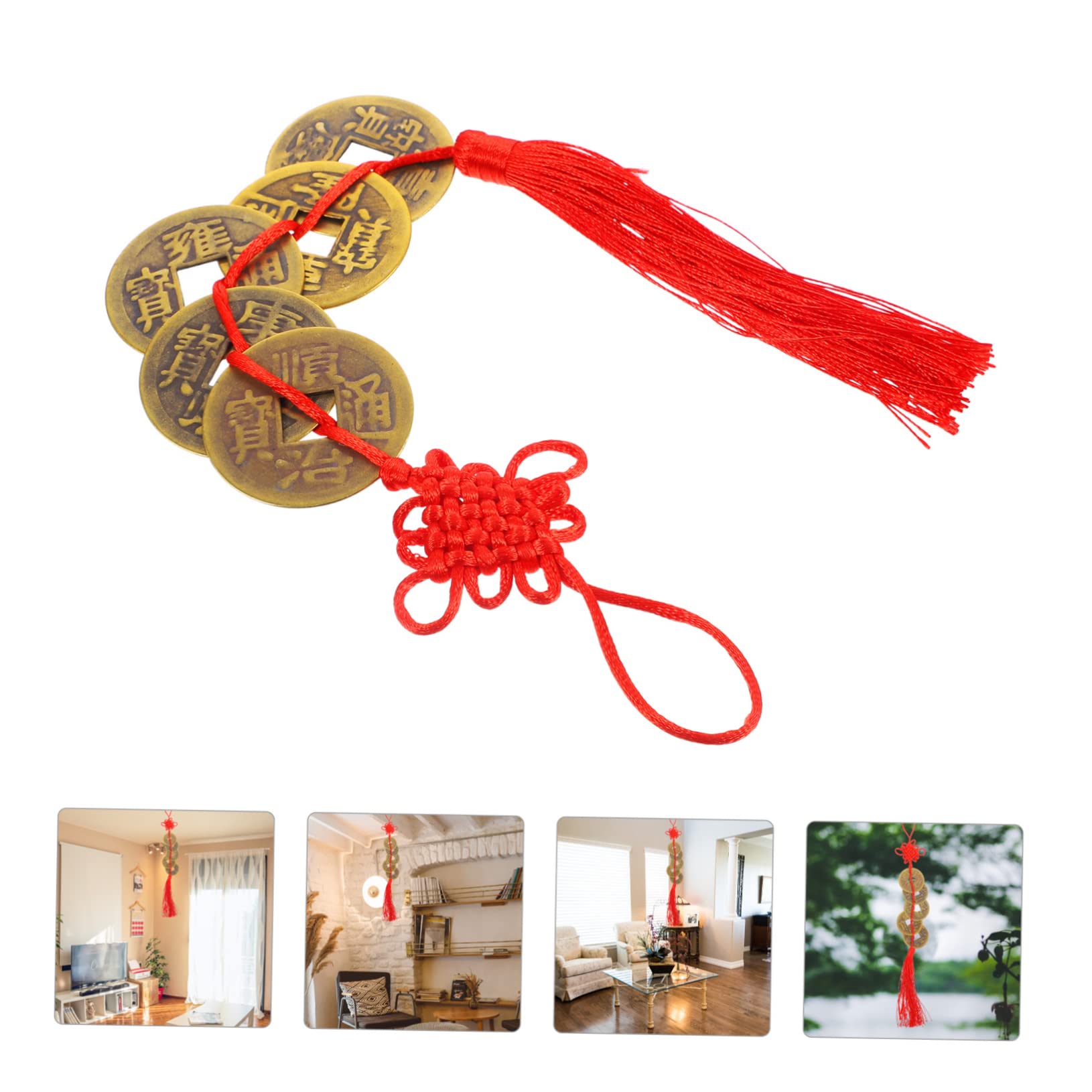 Nodo Cinese Decorativo In Velluto Rosso - Simbolo Di Fortuna E Riunione, Tessuto A Mano - Foto 8