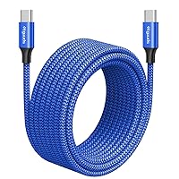 Vista 10 de etguuds Cable largo USB C a USB C [20 pies, 1 unidad], cable de carga USB 2.0 tipo C a tipo C, cable trenzado de nailon, para Samsung Galaxy, Note