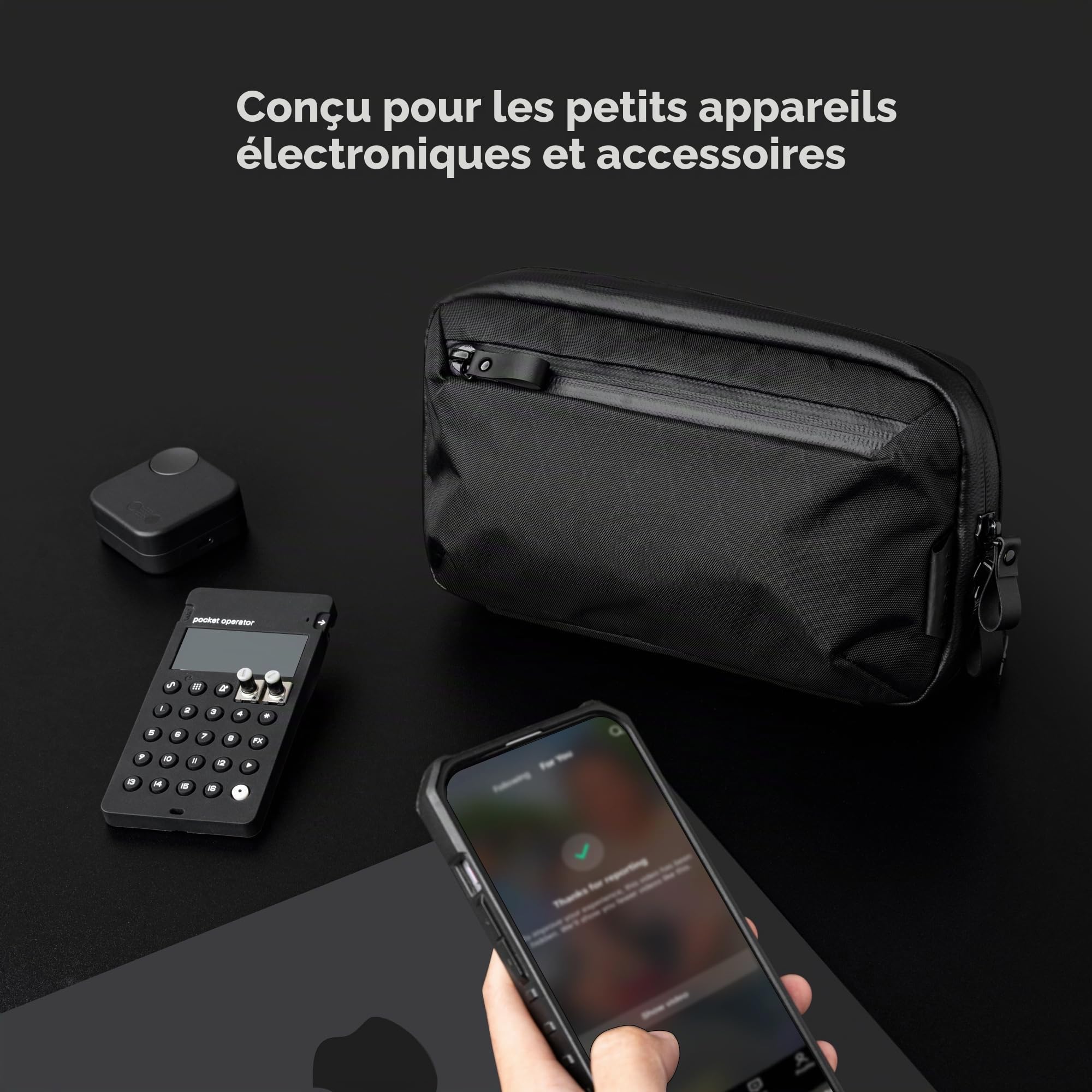 ALPAKA Elements Tech Case Mini, Sac Sling avec Sangle Réglable, EDC Petit Tech Pouch, Sac de Rangement pour Accessoires Électroniques, Tissu Résistante à l'eau, 2 Compartiment, X-Pac VX42