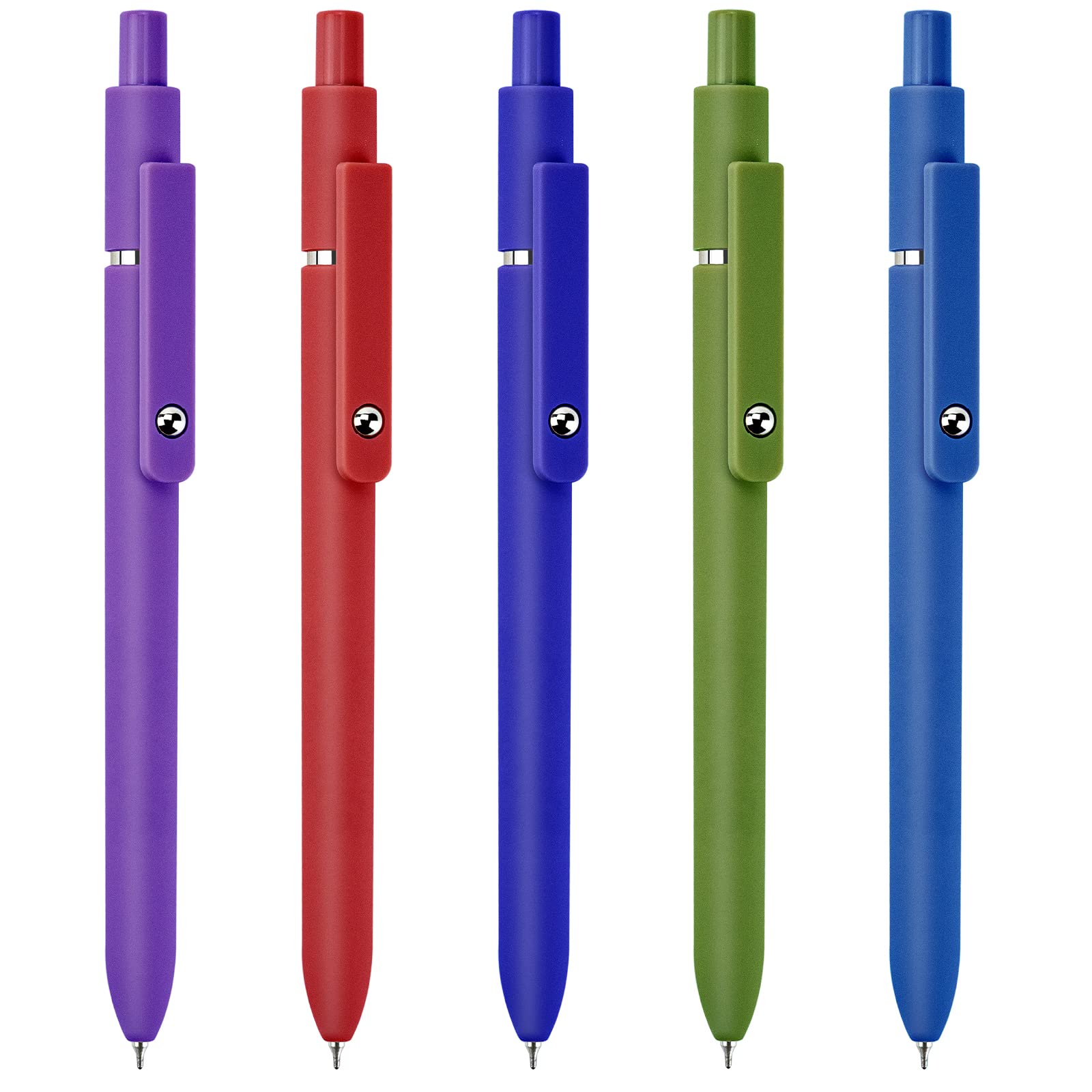 ELANE Lot De 5 Stylos à Encre Gel Colorés, Pointe Fine De 0,5 Mm, Séchage Rapide, Pour Journal, Prise De Notes, écriture, Stylos Haut De Gamme Pour Cadeaux Pour Médecin, Infirmière, Enseignant