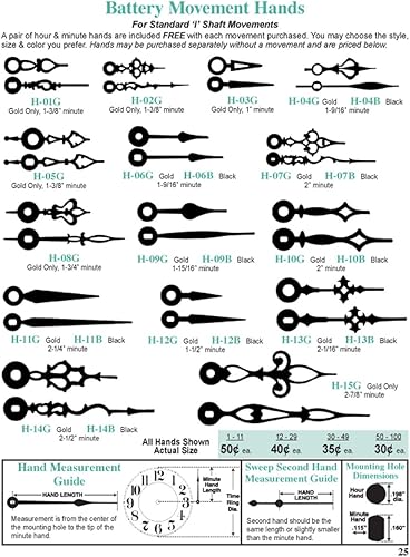 Miniatura 2 de Takane Reloj Movimiento Extra Espaciado Alto Par - Sin Péndulo - Para Manos Grandes - Kit de Reparación de Reloj -