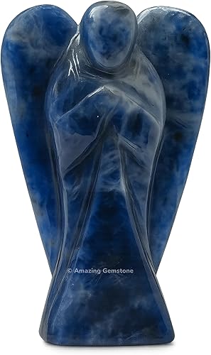 Miniatura 24 de Amazing Gemstone Ángel de Ojo de Tigre - Ángel de Cristal de Ojo de Tigre y Figurillas de Ángel Guardián de Bolsillo de Cristal (4 pulgadas)