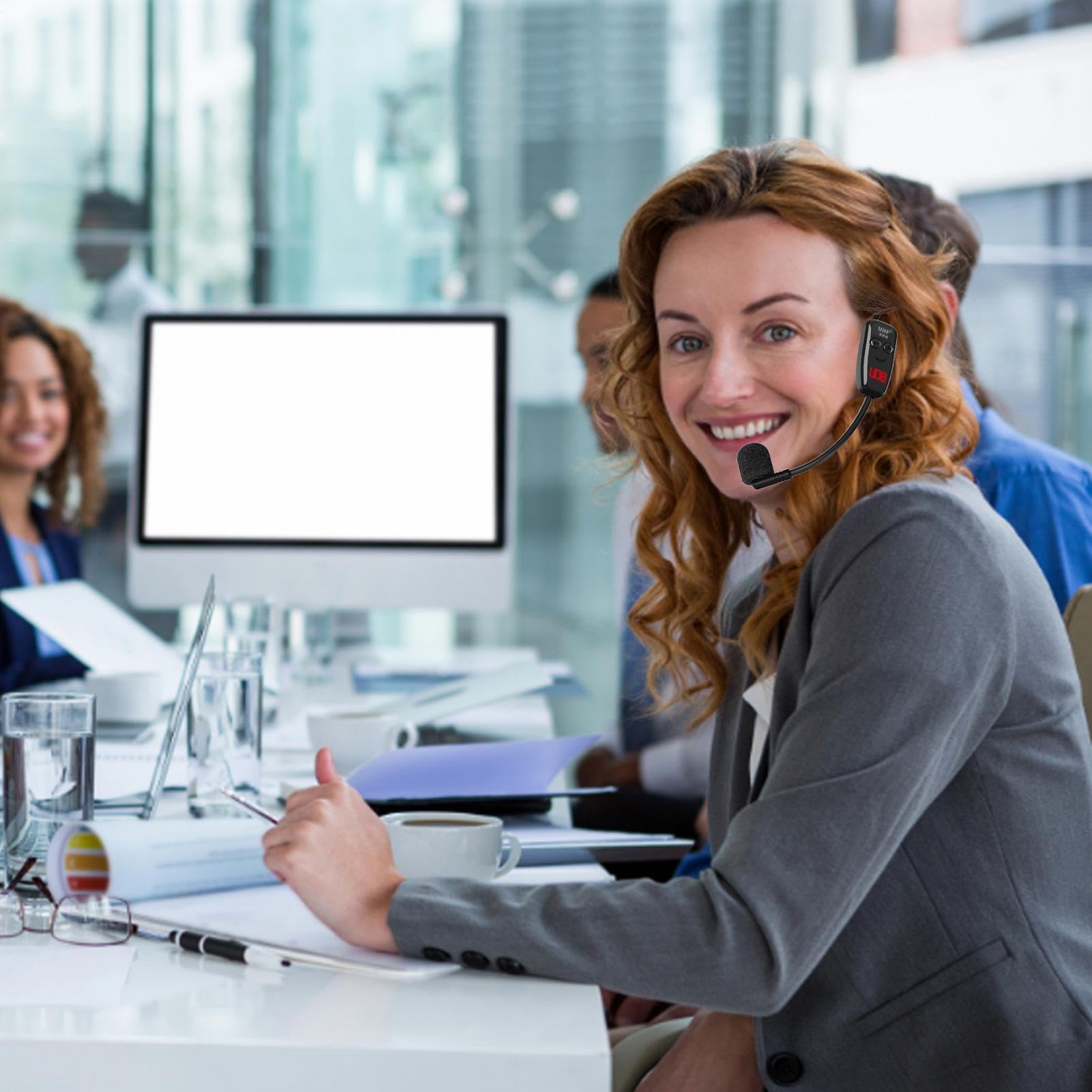 Microfono per auricolari fitness | Microfono wireless a mano e ad archetto - Microfono a mano Amplificatore vocale, Altoparlante palcoscenico in un'area aperta, che q
