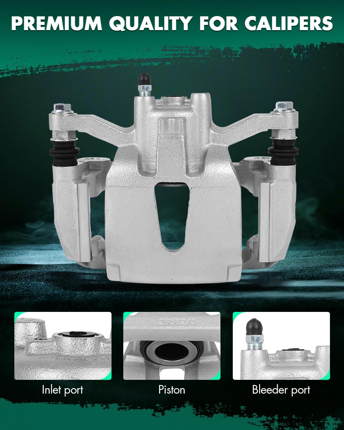 SCITOO 18B5397 Rear Left Disc Brake Caliper w/Bracket Fit For Ford For F-150 2012-2016,For Ford For Lobo 2012-2016, Single Piston